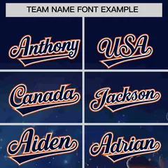 Navy Starburst Pattern Authentic Baseball Jersey 3