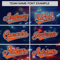 Navy Starburst Pattern Authentic Baseball Jersey 3