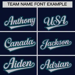Navy Teal Ice Cream Helmet Pattern Hockey Jersey 3