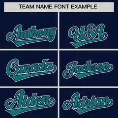 Navy Teal Silver Star Series Lace-Up Neck Hockey Jersey 3