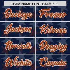 Navy Texas Orange All Star Graffiti Pattern Football Jersey 3
