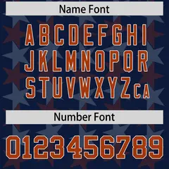 Navy Texas Orange All Star Graffiti Pattern Football Jersey 4