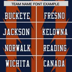 Navy Texas Orange Razr Stripe Graffiti Pattern Flag Football Jersey 3