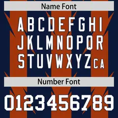Navy Texas Orange Razr Stripe Graffiti Pattern Flag Football Jersey 4