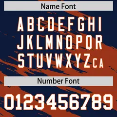 Navy Texas Orange Scratch Pattern Authentic Football Jersey 4