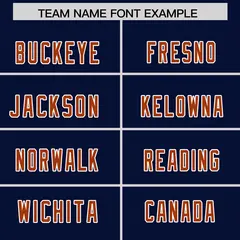 Navy Texas Orange Side Stripe Authentic Football Jersey 3