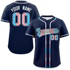 Navy Transgender Pride Month Classic Baseball Jersey 1