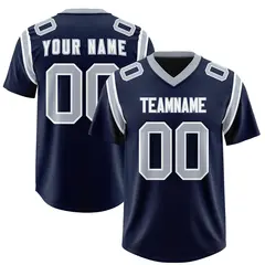 Navy Two-Tone Shoulder Cut Authentic Football Jersey