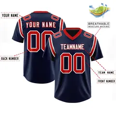Navy Two-Tone Shoulder Cut Authentic Football Jersey 2