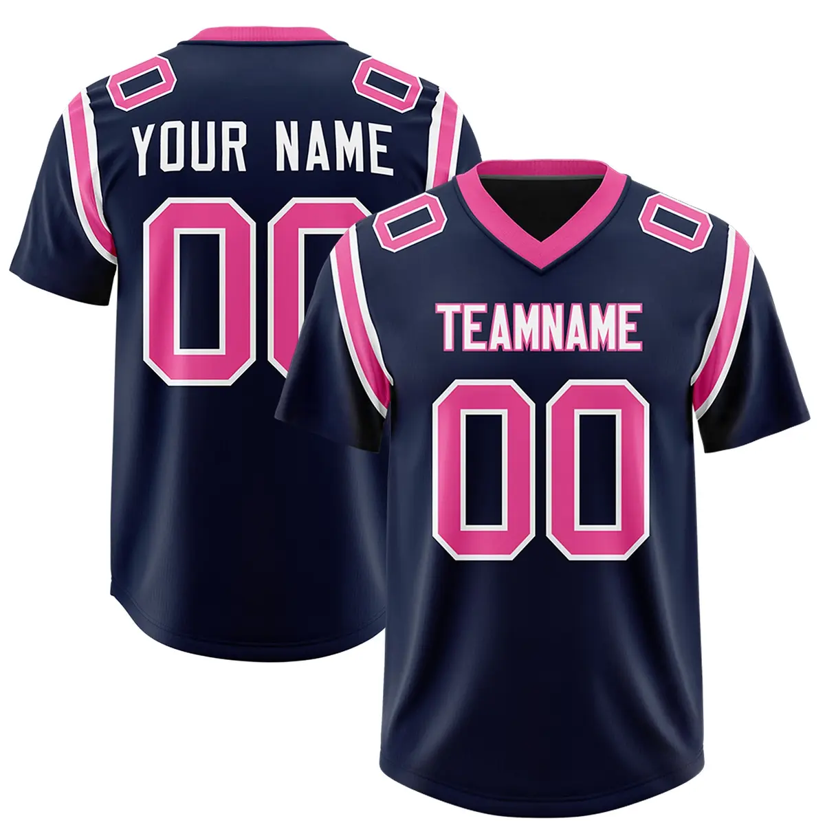 Navy Two-Tone Shoulder Cut Authentic Football Jersey
