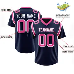 Navy Two-Tone Shoulder Cut Authentic Football Jersey 2