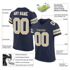 Navy Vegas Gold-White Classic Mesh Authentic Football Jersey 2