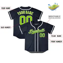 Navy Vintage Denim Baseball Jersey 4