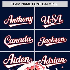 Navy Wave Graffiti Pattern Baseball Jersey 3