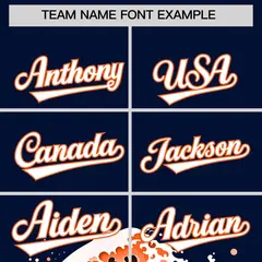 Navy Wave Graffiti Pattern Baseball Jersey 3