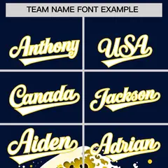 Navy Wave Graffiti Pattern Baseball Jersey 3