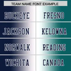 Navy White-Aqua Gradient Fashion Authentic Football Jersey 3