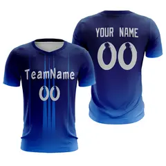 Navy White Athletic Sport Soccer Jersey