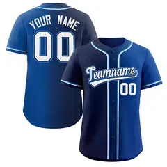 Navy White-Black Gradient Fashion Authentic Baseball Jersey