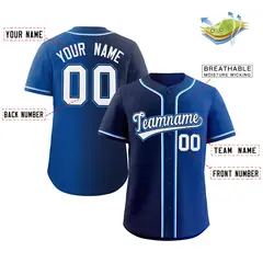 Navy White-Black Gradient Fashion Authentic Baseball Jersey 2