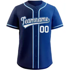 Navy White-Black Gradient Fashion Authentic Baseball Jersey 3