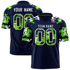 Navy White Camo Authentic Football Jersey