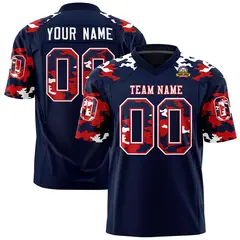 Navy White Camo Authentic Football Jersey