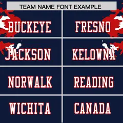 Navy White Camo Authentic Football Jersey 3
