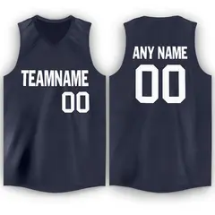 Navy White Classic Athletic Men/Boy Basketball Jersey 1