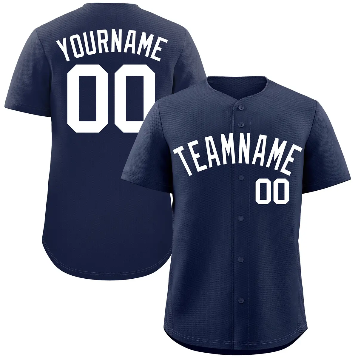 Navy White Classic Authentic Baseball Jersey