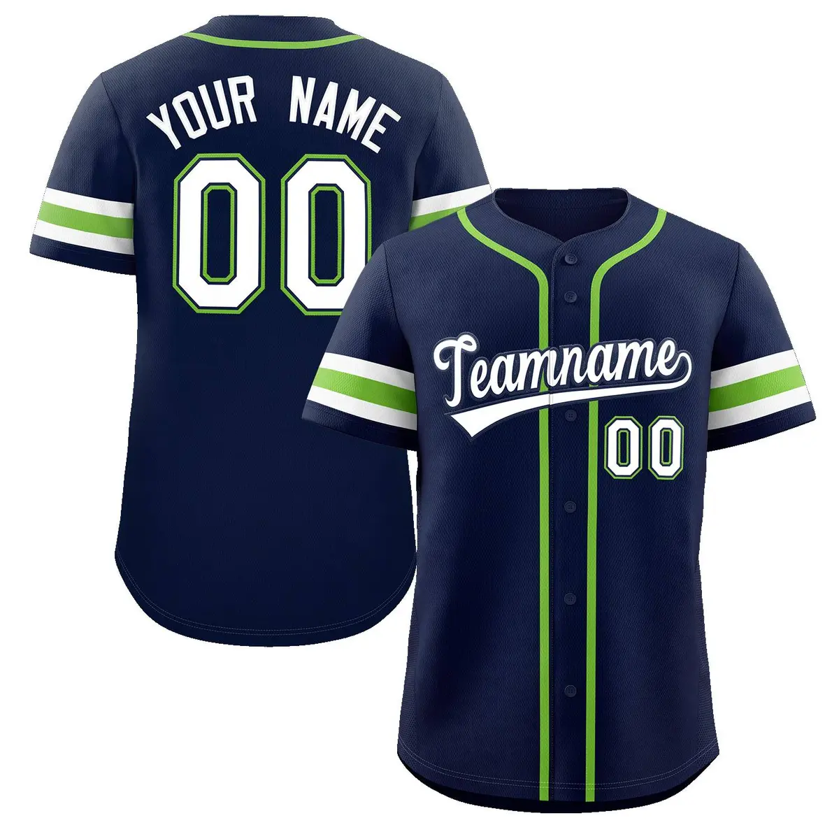 Navy White Classic Authentic Baseball Jersey