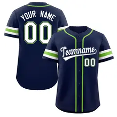Navy White Classic Authentic Baseball Jersey 1