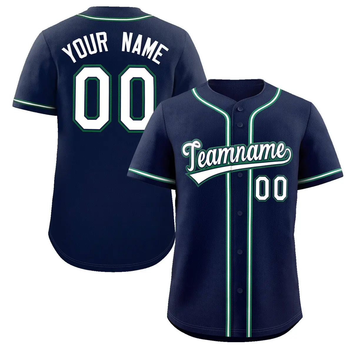 Navy White Classic Authentic Baseball Jersey