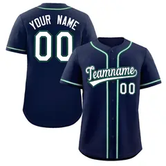 Navy White Classic Authentic Baseball Jersey 1