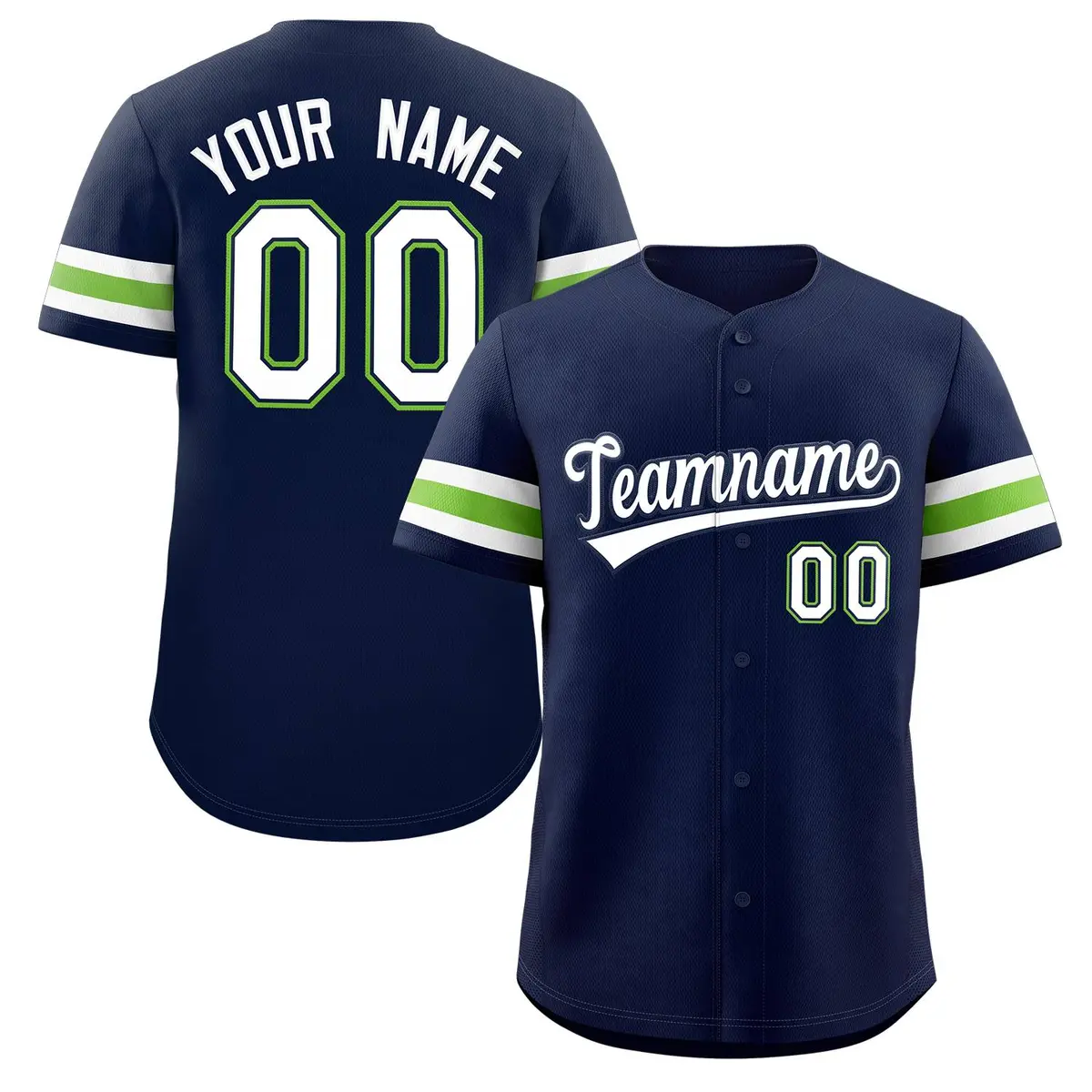 Navy White Classic Authentic Baseball Jersey