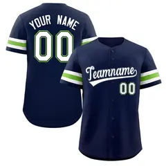 Navy White Classic Authentic Baseball Jersey 1