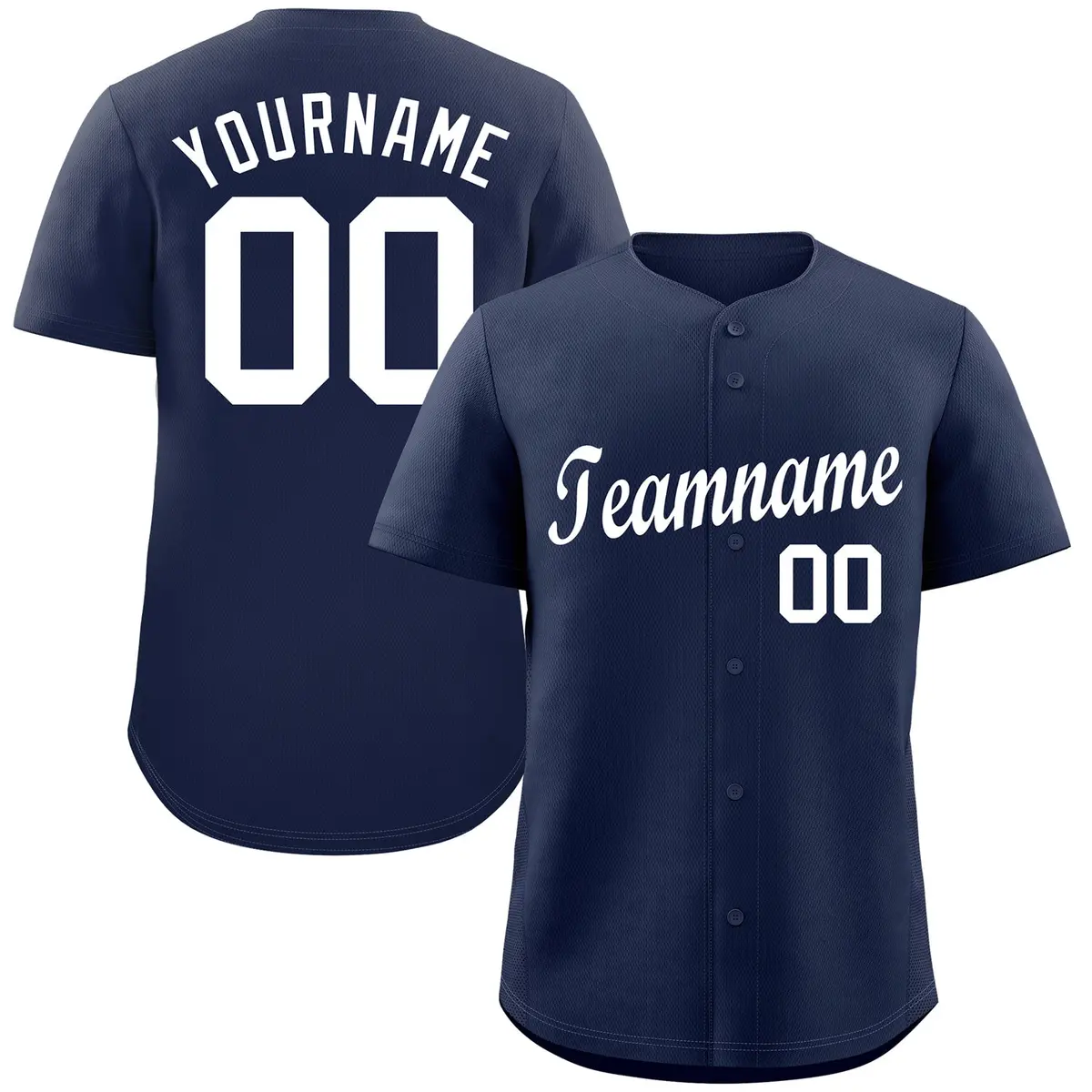 Navy White Classic Authentic Baseball Jersey