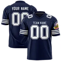 Navy White Classic Authentic Football Jersey 1