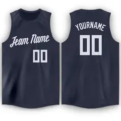 Navy White Classic Fashion Sportwear Basketball Jersey 1