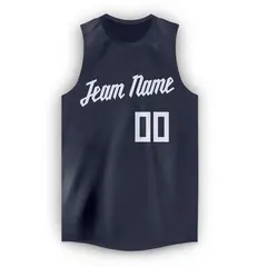 Navy White Classic Fashion Sportwear Basketball Jersey 5