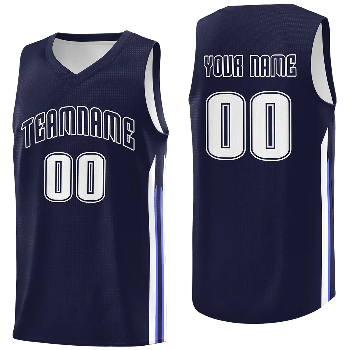 Navy White Classic Fashion Sportwear Basketball Jersey