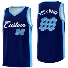 Navy White Classic Tops Basketball Jersey