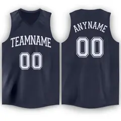 Navy White Classic Tops Fashion Basketball Jersey 1