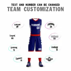 Navy White Double Side Sportswear Basketball Jersey 2