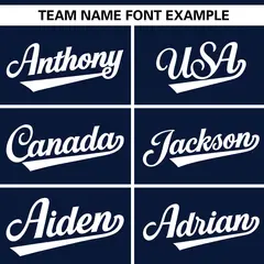 Navy White Full Button Authentic Baseball Jersey 3