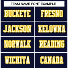 Navy White-Gold Classic Authentic Football Jersey 3