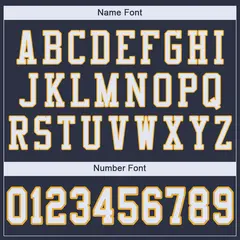 Navy White-Gold Classic Mesh Authentic Football Jersey 3