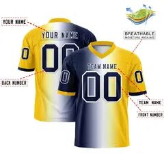 Navy White-Gold Gradient Fashion Authentic Football Jersey 2