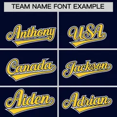 Navy White Gold Raglan Varsity Full-Snap Letterman Jacket 3