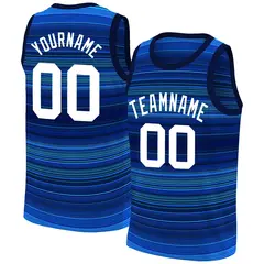 Navy White Gradient Fashion Tops Basketball Jersey